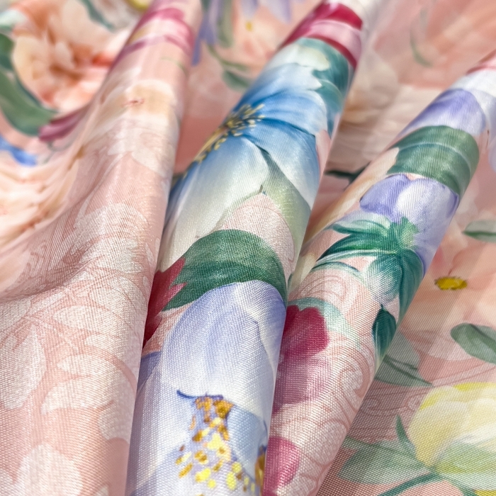 91家纺网 家纺一手货源 找家纺 梵克保罗 2025新款冰丝凉席床单款凉席三件套 海棠花