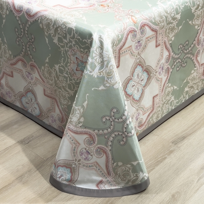 91家纺网 家纺一手货源 找家纺 梵克保罗 2025新款冰丝凉席床单款凉席三件套 卡罗拉