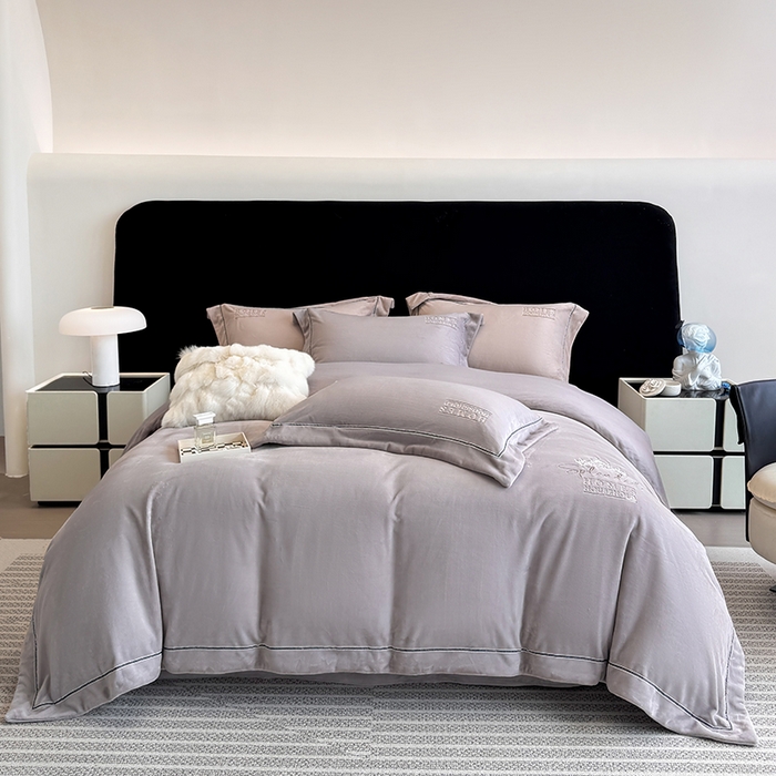 91家纺网 家纺一手货源 找家纺 （总）席之家 2025新款75D高克重雅丝绒全消光A类母婴级280克雅丝绒四件套-皇冠