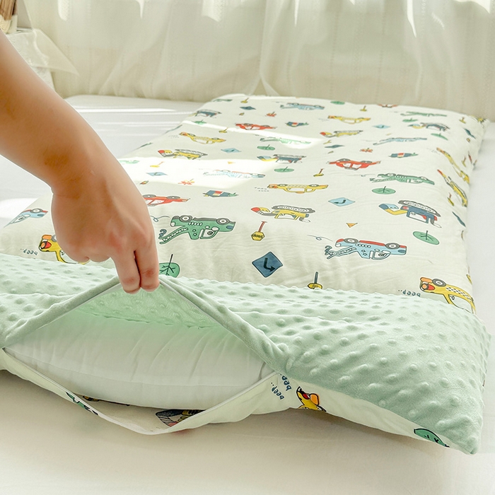 91家纺网 家纺一手货源 找家纺 十九色 2025新款亲肤舒适活套可拆全棉豆豆绒儿童睡袋防踢被 挖掘机