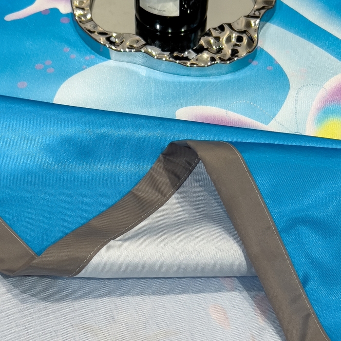 91家纺网 家纺一手货源 找家纺 梵克保罗 2025新款冰丝凉席床单款凉席三件套 蓝色蝶海