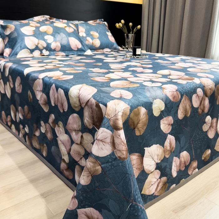 91家纺网 家纺一手货源 找家纺 梵克保罗 2025新款冰丝凉席床单款凉席三件套 绿意