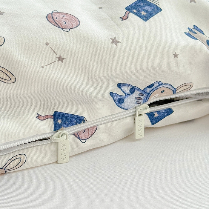 91家纺网 家纺一手货源 找家纺 十九色 2025新款亲肤舒适活套可拆全棉豆豆绒儿童睡袋防踢被 望远镜