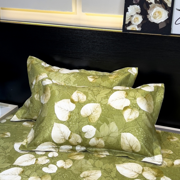 91家纺网 家纺一手货源 找家纺 梵克保罗 2025新款冰丝凉席床单款凉席三件套 绿洲