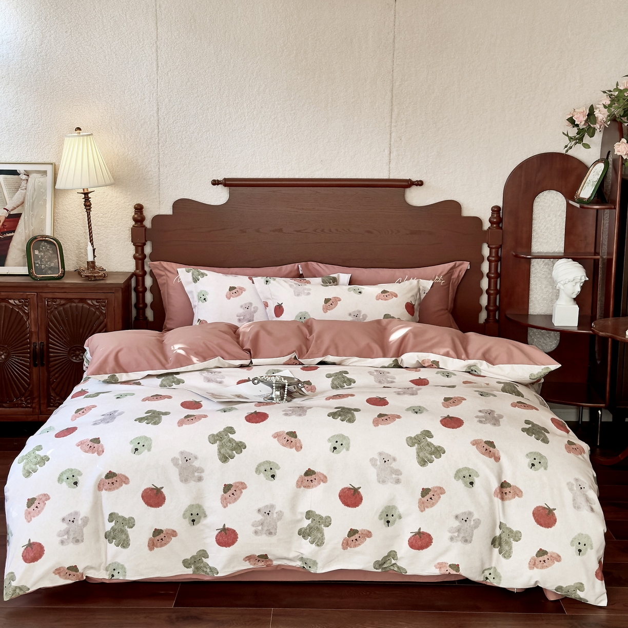 91家纺网 家纺一手货源 找家纺 由丽家纺 2025新款亲肤全棉纯棉磨毛印加绣四件套 乐享-米