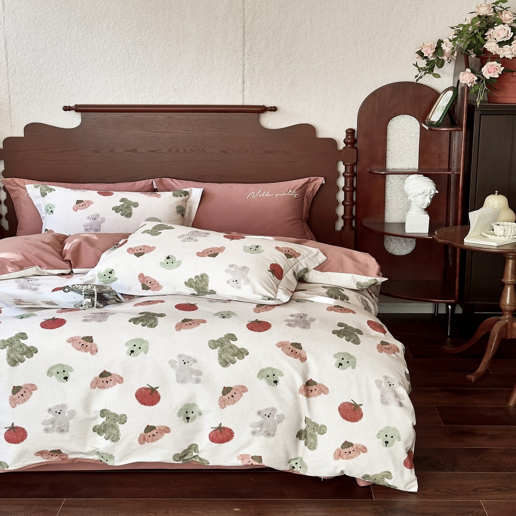 91家纺网 家纺一手货源 找家纺 由丽家纺 2025新款亲肤全棉纯棉磨毛印加绣四件套 乐享-米