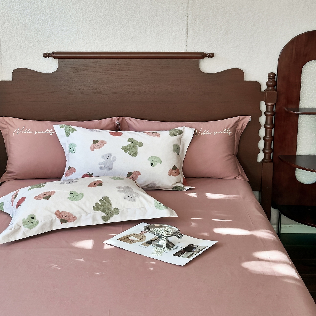 91家纺网 家纺一手货源 找家纺 由丽家纺 2025新款亲肤全棉纯棉磨毛印加绣四件套 乐享-米