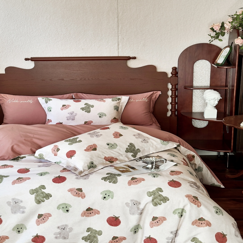 91家纺网 家纺一手货源 找家纺 由丽家纺 2025新款亲肤全棉纯棉磨毛印加绣四件套 乐享-米