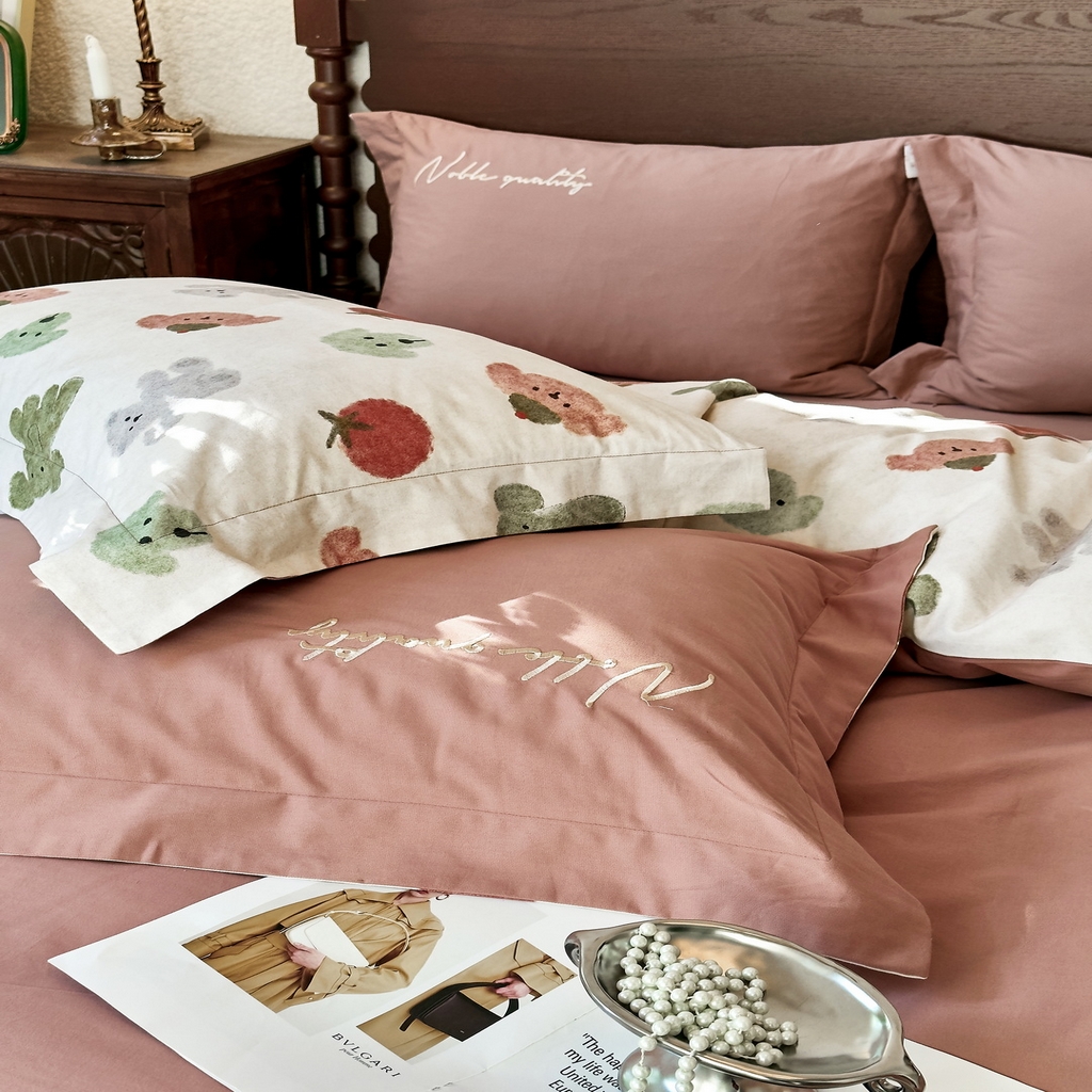 91家纺网 家纺一手货源 找家纺 由丽家纺 2025新款亲肤全棉纯棉磨毛印加绣四件套 乐享-米