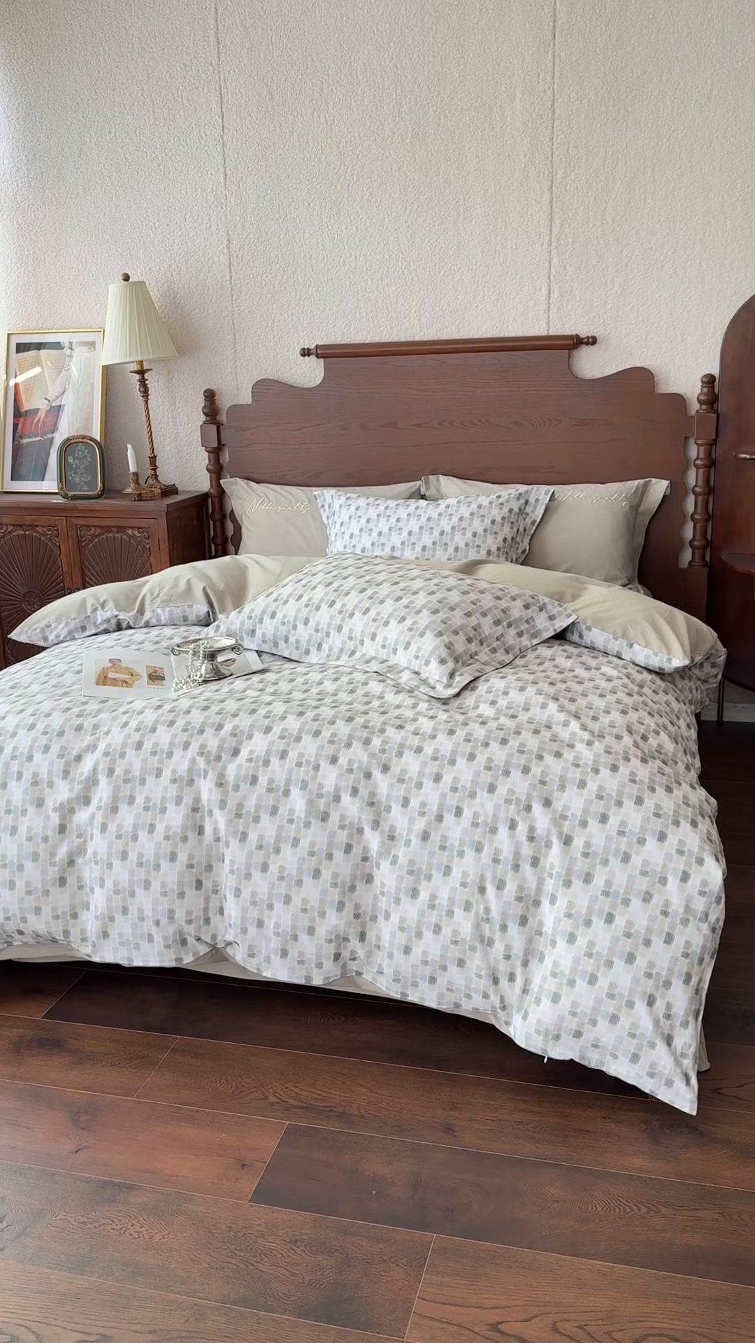 91家纺网 家纺一手货源 找家纺 由丽家纺 2025新款亲肤全棉纯棉磨毛印加绣四件套 随感-绿