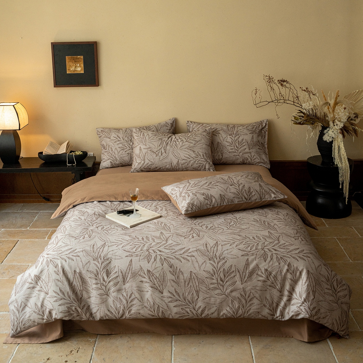 91家纺网 家纺一手货源 找家纺 （总）眷恋家纺 2025新款全棉贡缎磨毛数码印花四件套