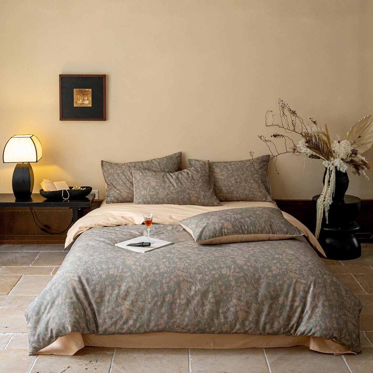 91家纺网 家纺一手货源 找家纺 （总）眷恋家纺 2025新款全棉贡缎磨毛数码印花四件套