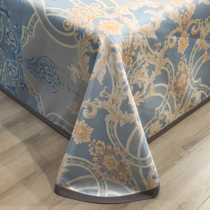 91家纺网 家纺一手货源 找家纺 梵克保罗 2025新款冰丝凉席床单款凉席三件套 尤娜