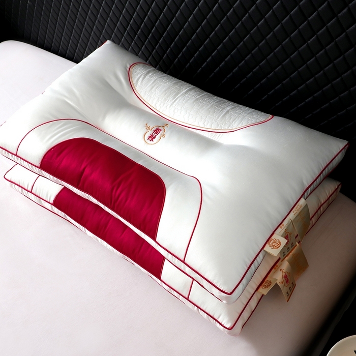 91家纺网 家纺一手货源 找家纺 （总）晚儿 2025新款亲肤舒适福禄绣花护颈枕枕头枕芯