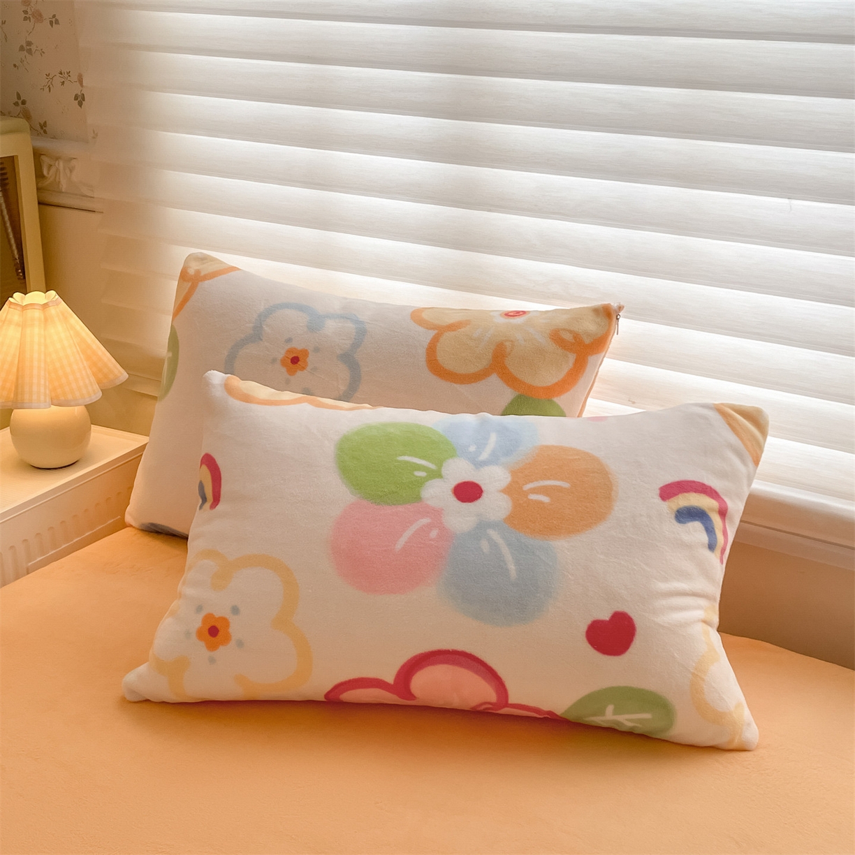 91家纺网 家纺一手货源 找家纺 美澳家纺 2025新款190克加厚牛奶绒印花四件套 多彩生活