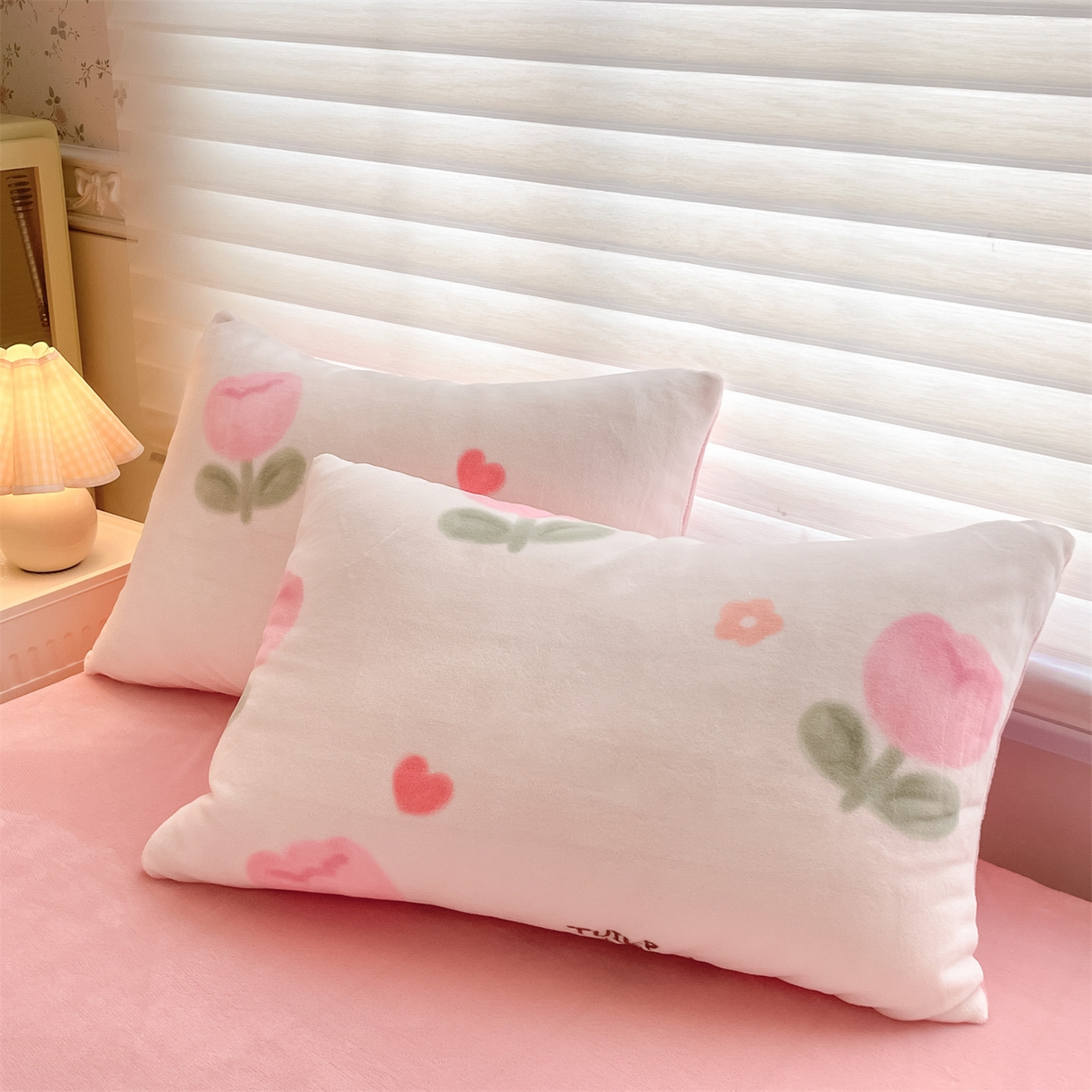 91家纺网 家纺一手货源 找家纺 美澳家纺 2025新款190克加厚牛奶绒印花四件套 郁金香