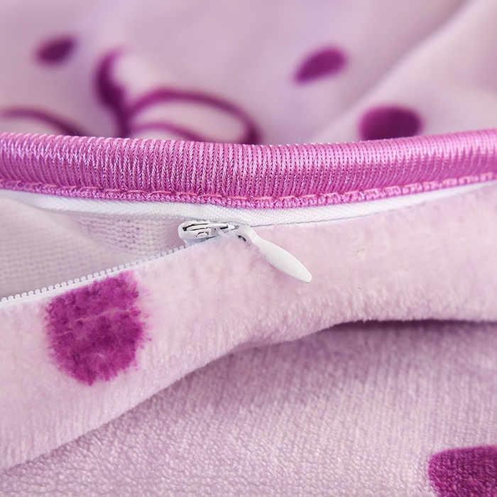 91家纺网 家纺一手货源 找家纺 雨洋2025新款加厚保暖牛奶绒金貂婴儿绒单被套 蝴蝶结紫