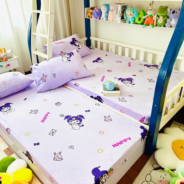 91家纺网 家纺一手货源 找家纺 小虾米 2025新款加厚牛奶绒床笠单床笠床笠单件 小精灵