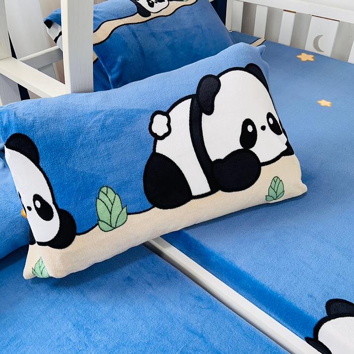 91家纺网 家纺一手货源 找家纺 小虾米 2025新款加厚牛奶绒床笠单床笠床笠单件 熊猫帕帕