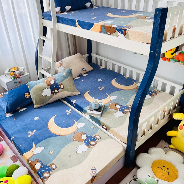 91家纺网 家纺一手货源 找家纺 小虾米 2025新款加厚牛奶绒床笠单床笠床笠单件 梦星空