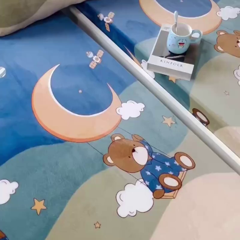 91家纺网 家纺一手货源 找家纺 小虾米 2025新款加厚牛奶绒床笠单床笠床笠单件 梦星空