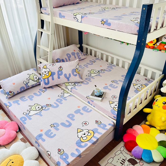 91家纺网 家纺一手货源 找家纺 小虾米 2025新款加厚牛奶绒床笠单床笠床笠单件 奇趣乐园