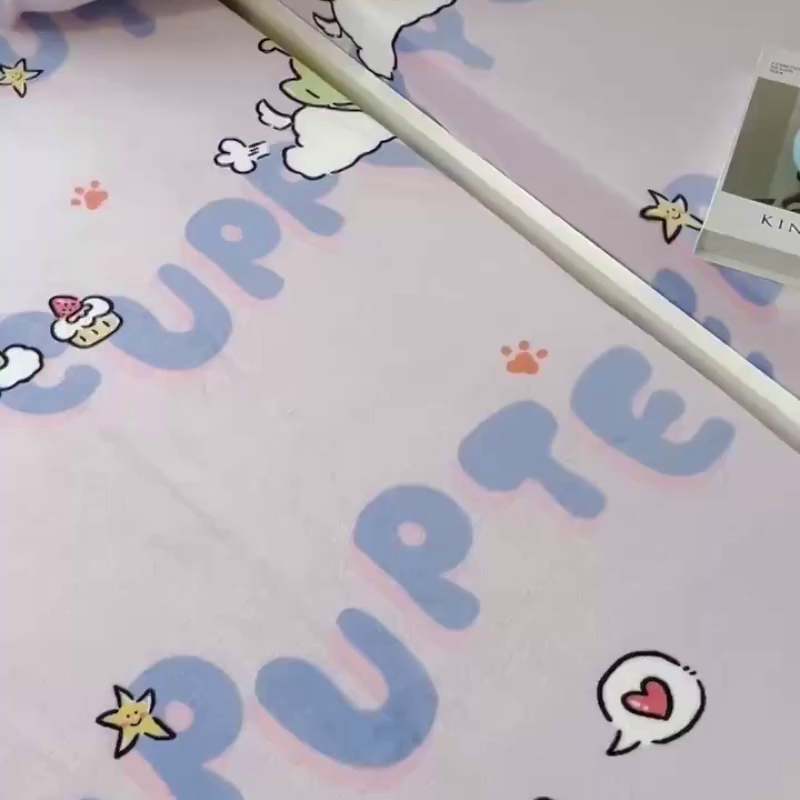 91家纺网 家纺一手货源 找家纺 小虾米 2025新款加厚牛奶绒床笠单床笠床笠单件 奇趣乐园