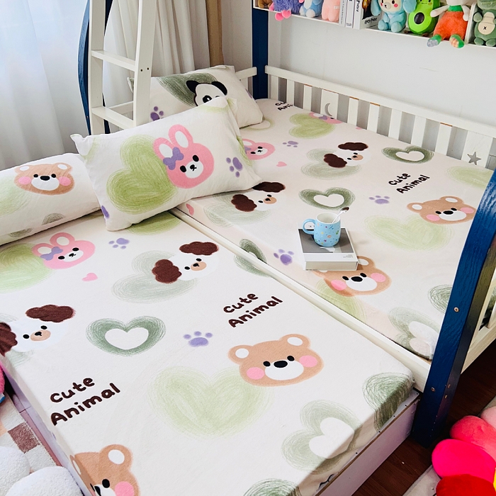 91家纺网 家纺一手货源 找家纺 小虾米 2025新款加厚牛奶绒床笠单床笠床笠单件 洛可可