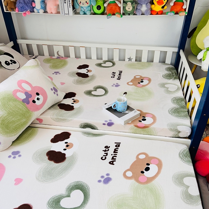 91家纺网 家纺一手货源 找家纺 小虾米 2025新款加厚牛奶绒床笠单床笠床笠单件 洛可可