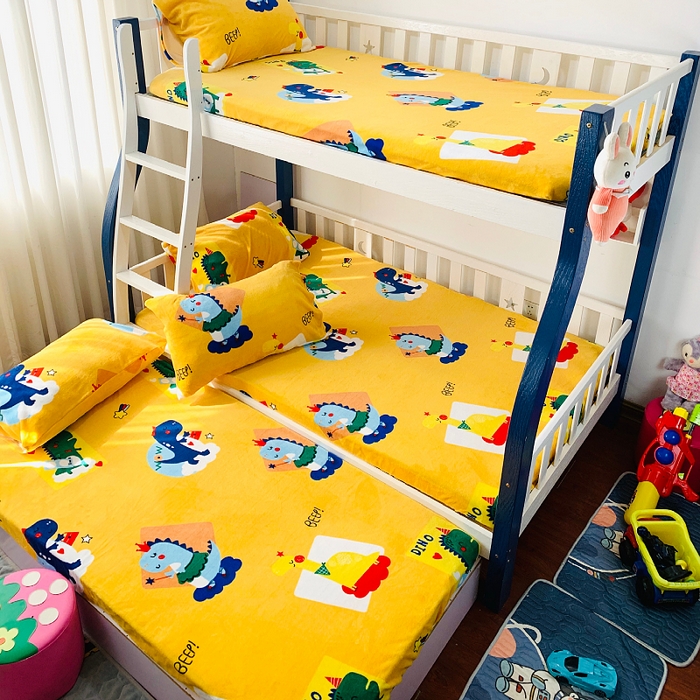 小虾米 2025新款加厚牛奶绒床笠单床笠床笠单件 可爱龙