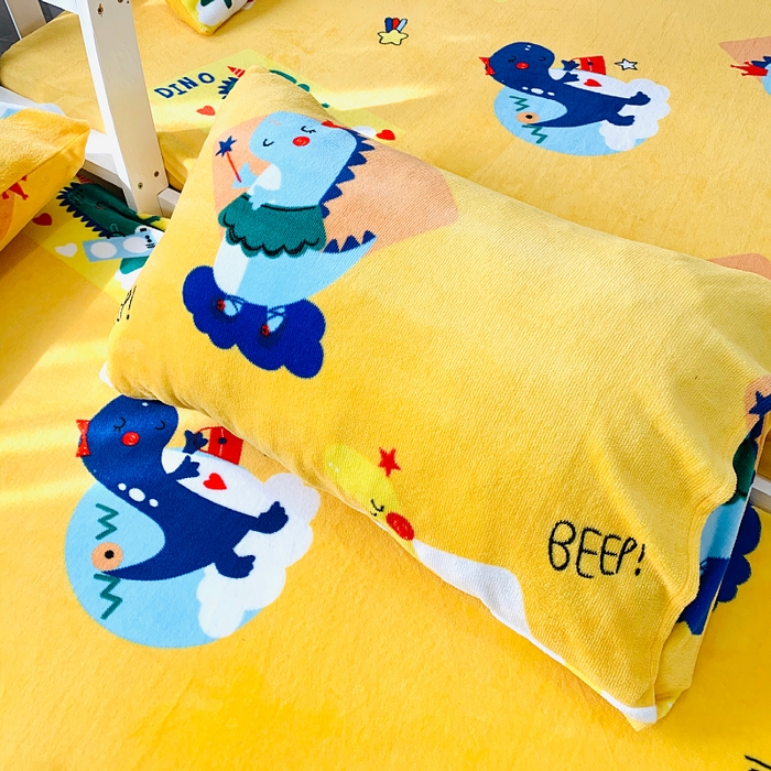 91家纺网 家纺一手货源 找家纺 小虾米 2025新款加厚牛奶绒床笠单床笠床笠单件 可爱龙