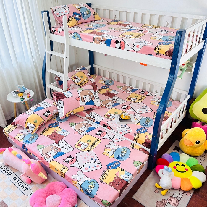 91家纺网 家纺一手货源 找家纺 小虾米 2025新款加厚牛奶绒床笠单床笠床笠单件 开心女孩