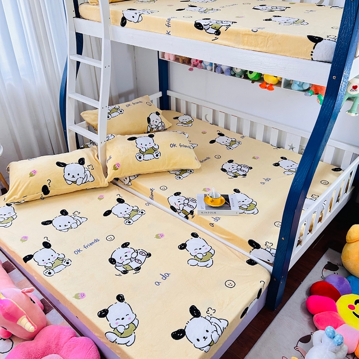 91家纺网 家纺一手货源 找家纺 小虾米 2025新款加厚牛奶绒床笠单床笠床笠单件 小奶狗