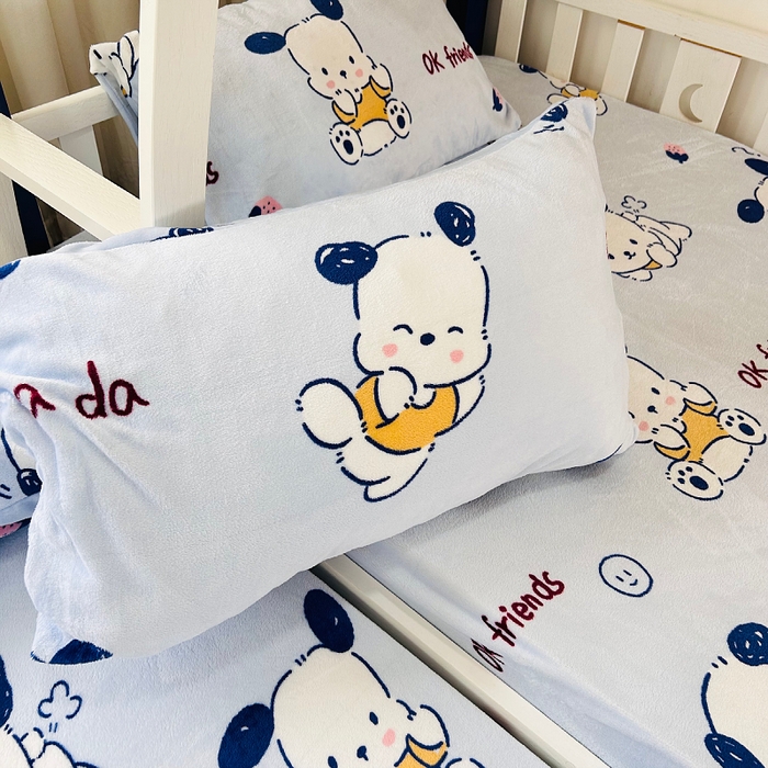 91家纺网 家纺一手货源 找家纺 小虾米 2025新款加厚牛奶绒床笠单床笠床笠单件 幸运小狗