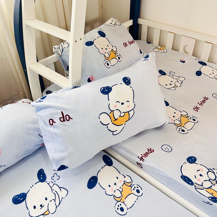 91家纺网 家纺一手货源 找家纺 小虾米 2025新款加厚牛奶绒床笠单床笠床笠单件 幸运小狗