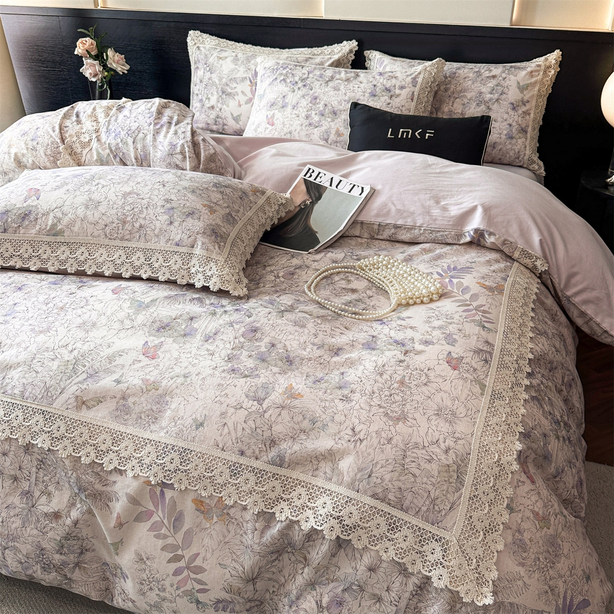 （总）蓝米卡夫 2025秋冬-A类棉麻全棉数码印花100支磨毛公主风系列（礼盒包装）【如需买家秀联系15996631948】 