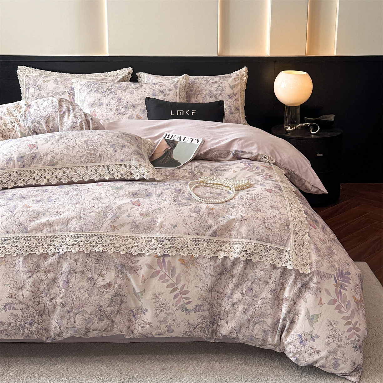 91家纺网 家纺一手货源 找家纺 （总）蓝米卡夫 2025秋冬-A类棉麻全棉数码印花100支磨毛公主风系列（礼盒包装）【如需买家秀联系15996631948】 