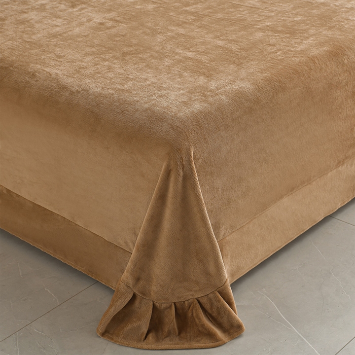 91家纺网 家纺一手货源 找家纺 妮恒美家纺 2025新款刺绣婴儿绒工艺四件套-艾琳系列 艾琳-白奶咖