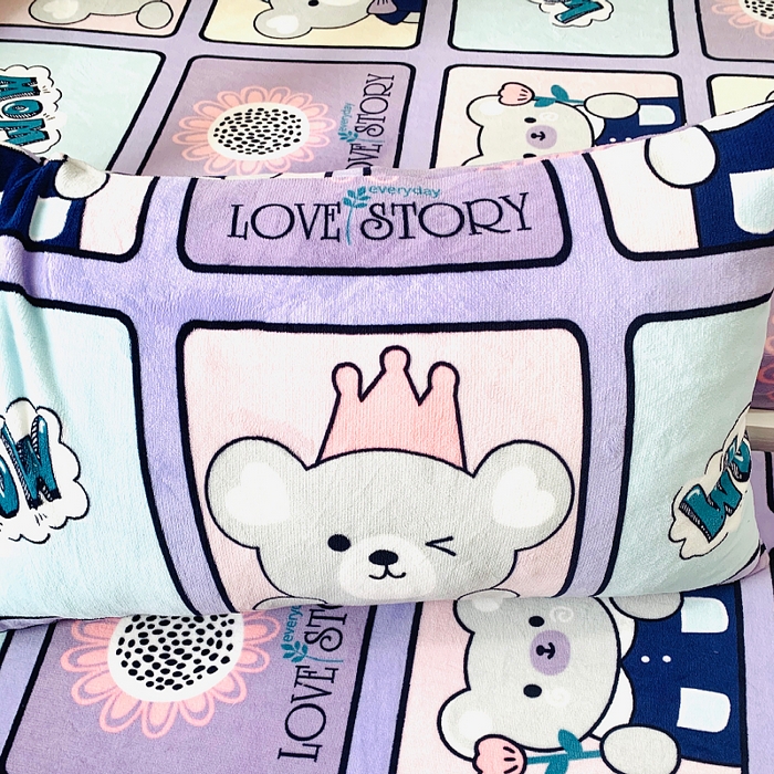 91家纺网 家纺一手货源 找家纺 小虾米 2025新款加厚牛奶绒床笠单床笠床笠单件 皇冠熊