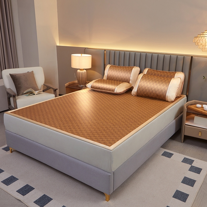 91家纺网 家纺一手货源 找家纺 梵克保罗 2025新款批发直播热款无纺布藤席 经典格