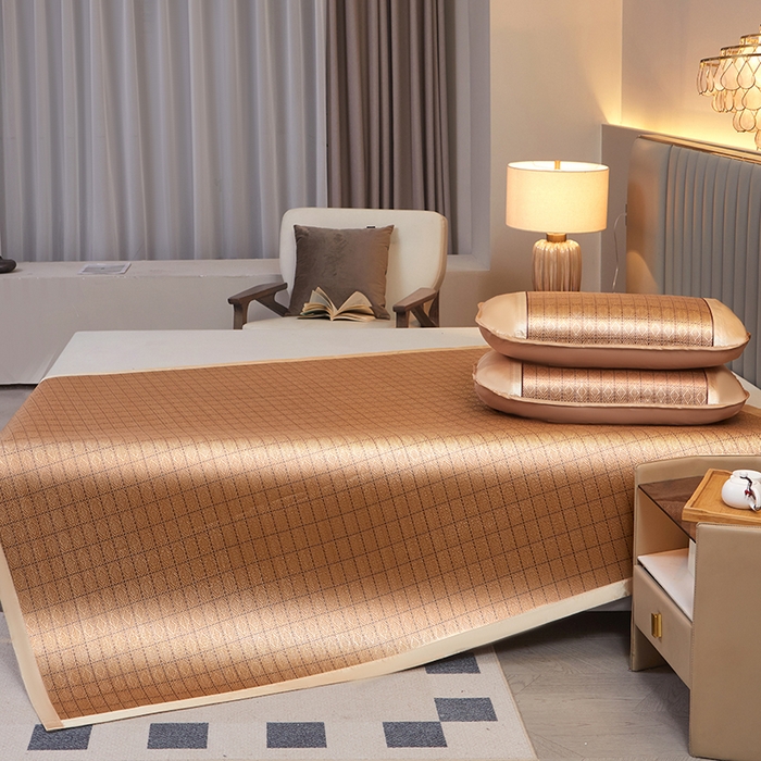 91家纺网 家纺一手货源 找家纺 梵克保罗 2025新款批发直播热款无纺布藤席 罗马格