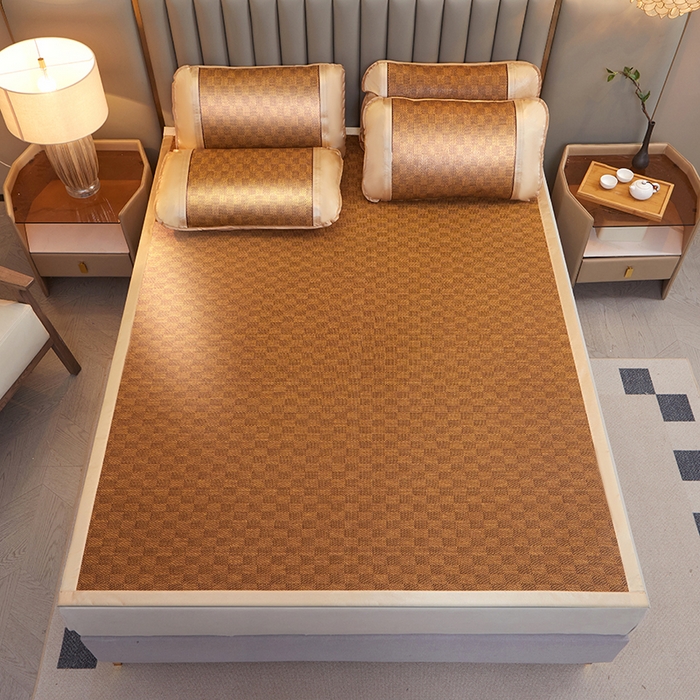 91家纺网 家纺一手货源 找家纺 梵克保罗 2025新款批发直播热款无纺布藤席 经典格