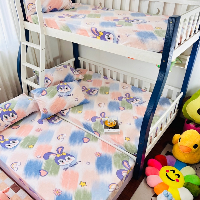 91家纺网 家纺一手货源 找家纺 小虾米 2025新款加厚牛奶绒床笠单床笠床笠单件 星黛兔