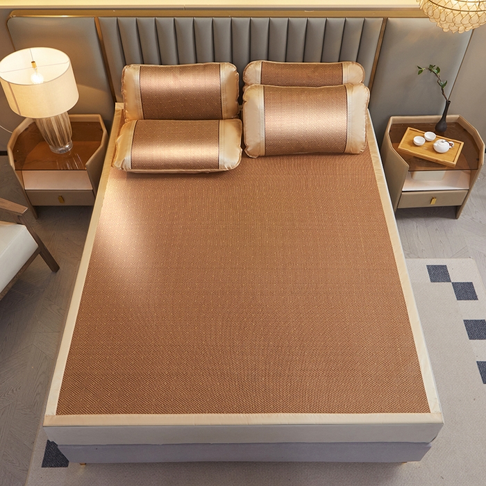 91家纺网 家纺一手货源 找家纺 梵克保罗 2025新款批发直播热款无纺布藤席 饼干花