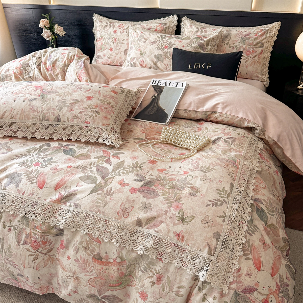 91家纺网 家纺一手货源 找家纺 （总）蓝米卡夫 2025秋冬-A类棉麻全棉数码印花100支磨毛公主风系列（礼盒包装）【如需买家秀联系15996631948】 