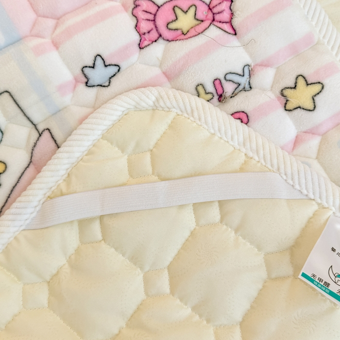 91家纺网 家纺一手货源 找家纺 禧缘家纺（原梦想家） 2025新款儿童牛奶绒夹棉床垫（可定制） 魔法宝贝
