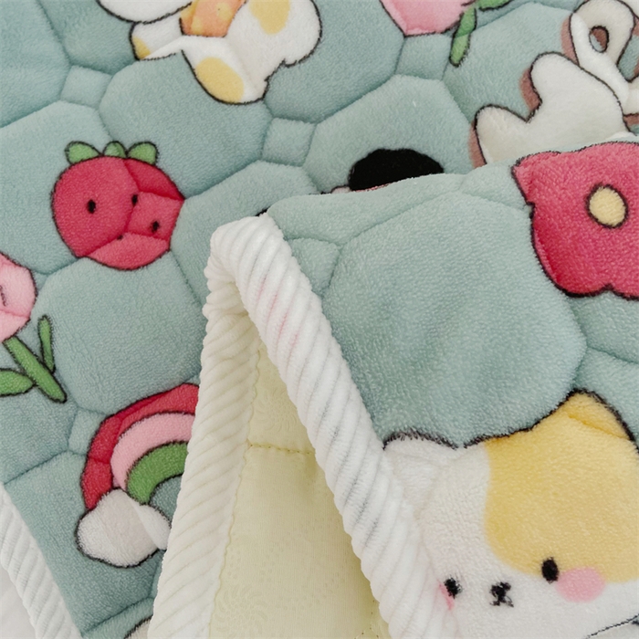 91家纺网 家纺一手货源 找家纺 禧缘家纺（原梦想家） 2025新款儿童牛奶绒夹棉床垫（可定制） 动物派对