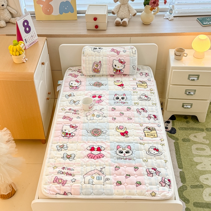 禧缘家纺（原梦想家） 2025新款儿童牛奶绒夹棉床垫（可定制） 魔法宝贝