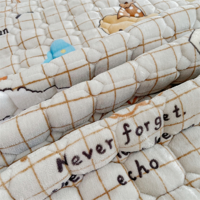 91家纺网 家纺一手货源 找家纺 禧缘家纺（原梦想家） 2025新款儿童牛奶绒夹棉床垫（可定制） 好伙伴