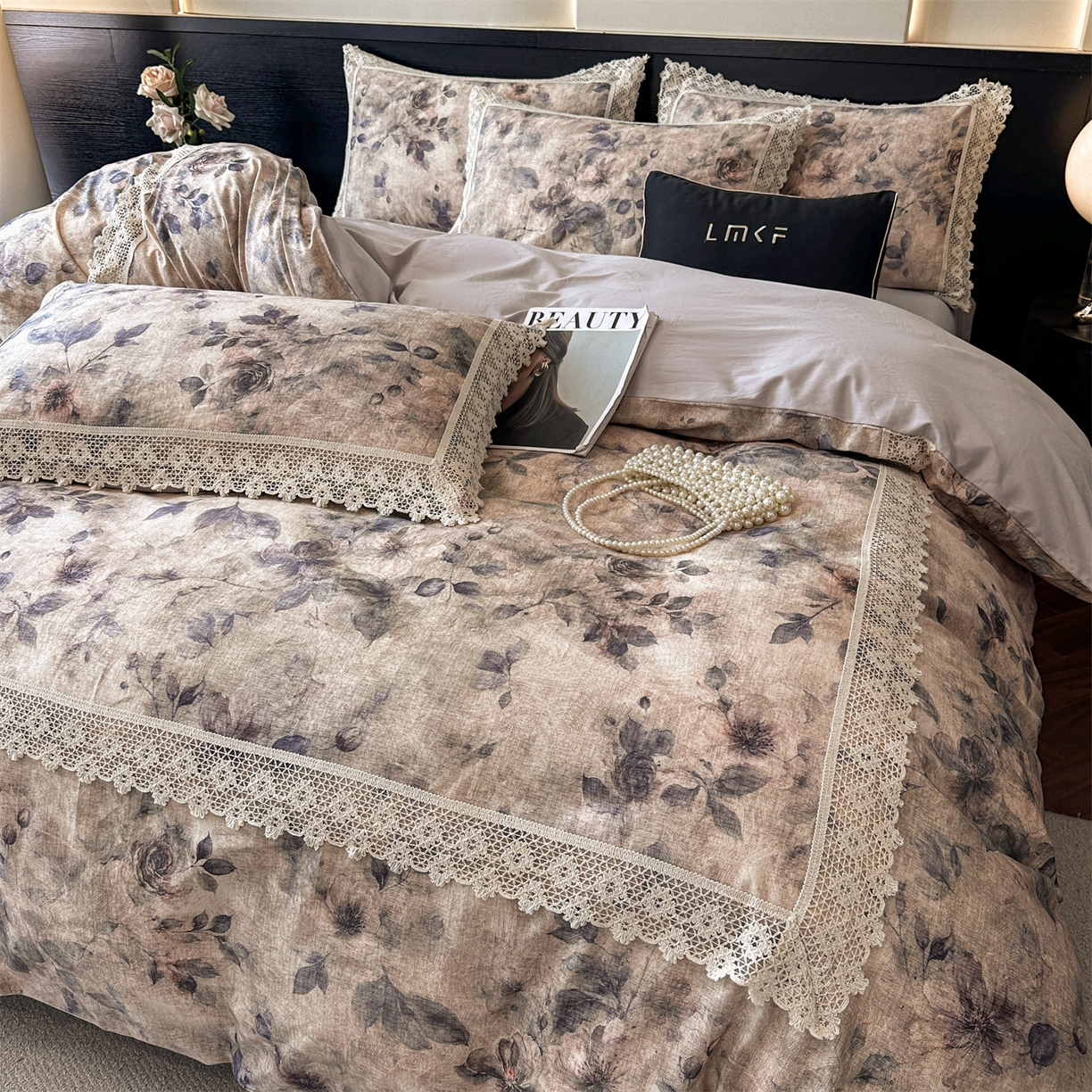 91家纺网 家纺一手货源 找家纺 （总）蓝米卡夫 2025秋冬-A类棉麻全棉数码印花100支磨毛公主风系列（礼盒包装）【如需买家秀联系15996631948】 